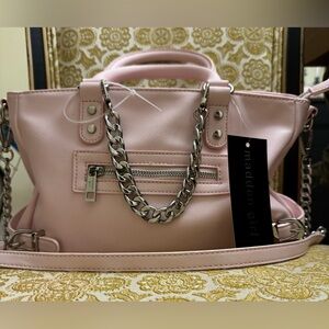 Madden Girl Primrose Satchel with Silver Chain Accent Strap